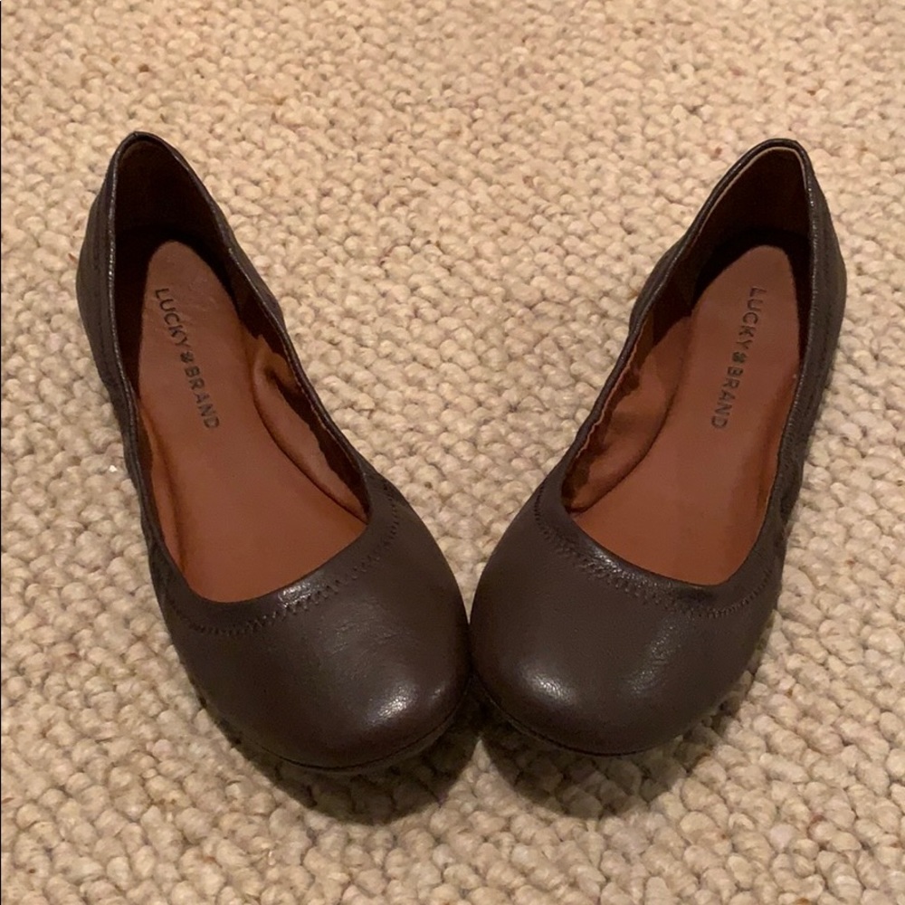 Dark Brown LUCKY BRAND Ballet Flat